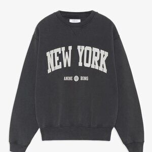 Ramona Sweatshirt University New York - Washed Black XS Anine Bing